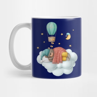 Dreaming bear on the cloud Mug